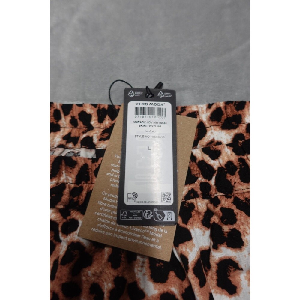 Vero Moda Women's Large Tan Aopleo Easy Joy Maxi Skirt NWT - Picture 4 of 9